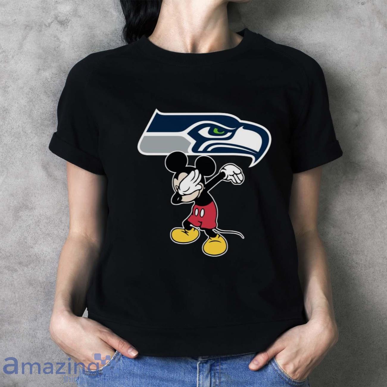 Seattle Seahawks NFL And Mickey Mouse Short Sleeves Hawaiian Shirt