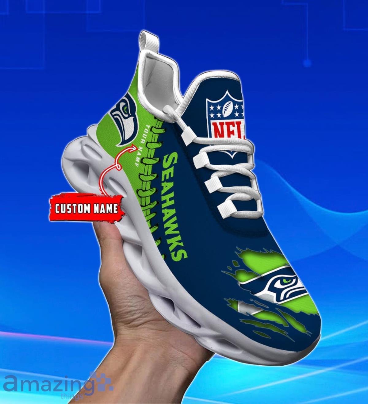 Seattle Seahawks Personalized NFL Max Soul Shoes Best Gift For Men And Women Fans Product Photo 1