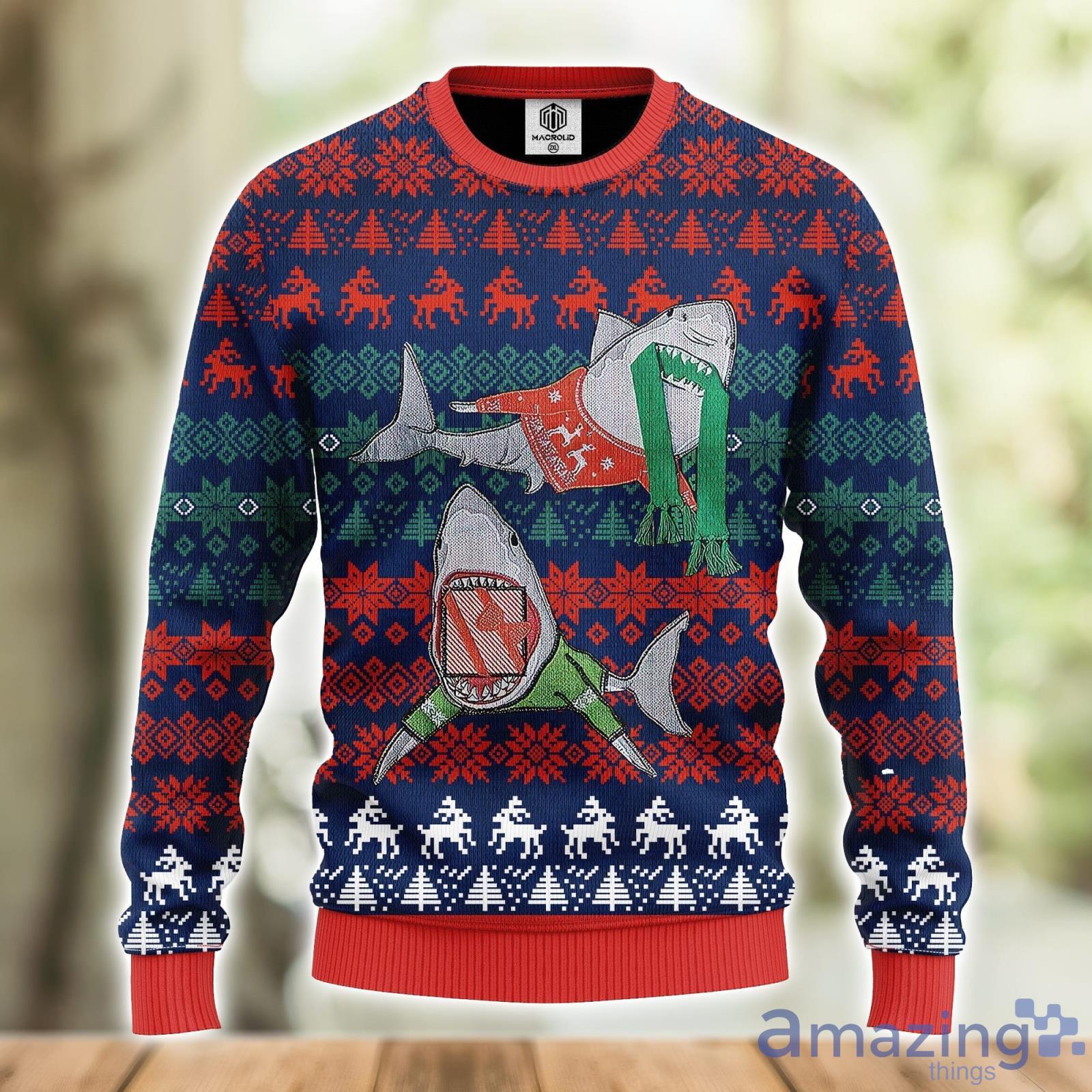 Shark Funny Ugly Christmas Sweater Amazing Gift Men And Women Christmas Gift Product Photo 1