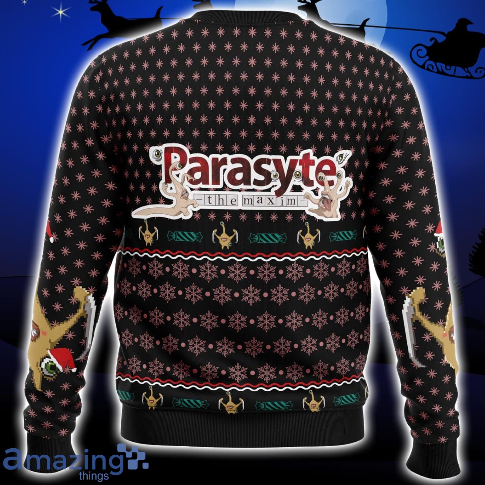 Shinichi Izumi Parasyte Xmas Ugly Christmas Sweater Christmas Gift For Men And Women image Shinichi Izumi Parasyte Xmas Ugly Christmas Sweater Christmas Gift For Men And Women Product Photo 2