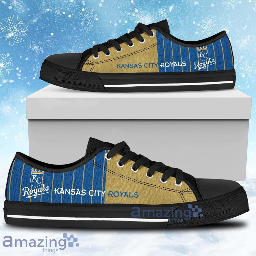 Simple Design Vertical Stripes Kansas City Royals Low Top Shoes Product Photo 1