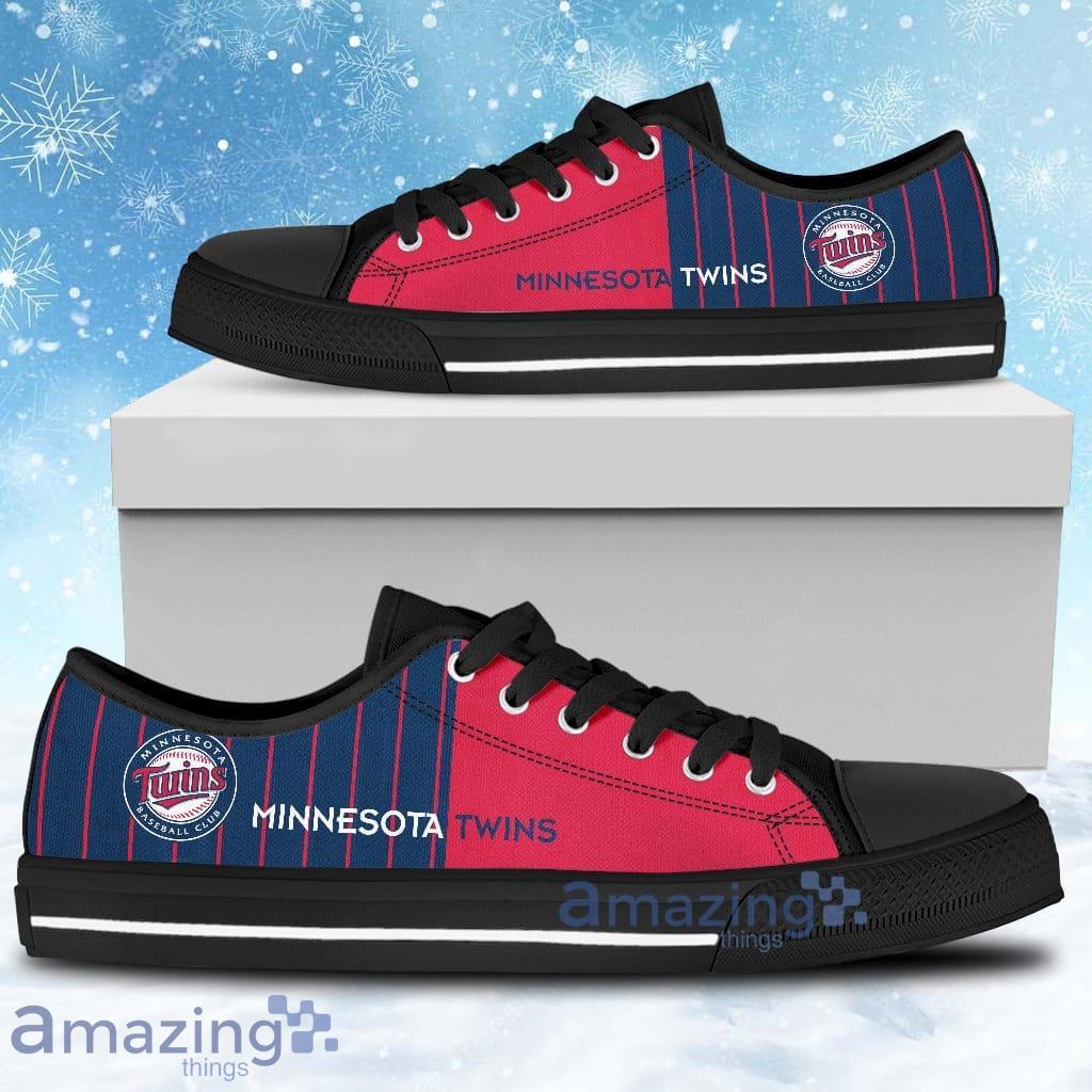 Simple Design Vertical Stripes Minnesota Twins Low Top Shoes Product Photo 1