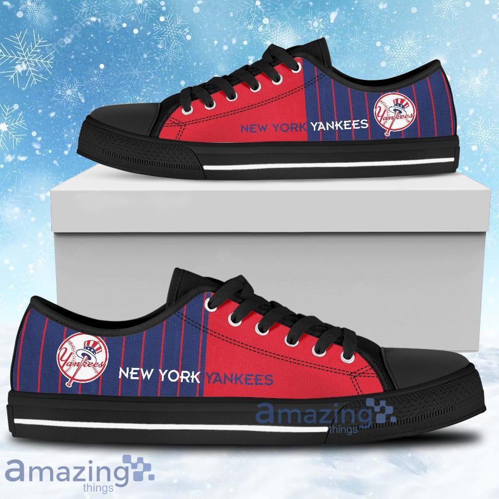 Simple Design Vertical Stripes New York Yankees Low Top Shoes Product Photo 1