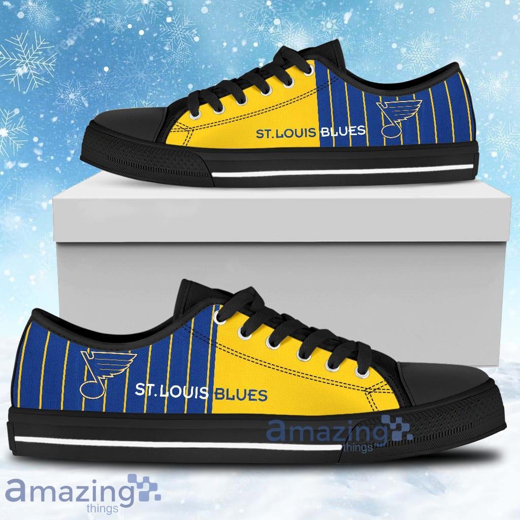 Simple Design Vertical Stripes St. Louis Blues Low Top Shoes Product Photo 1
