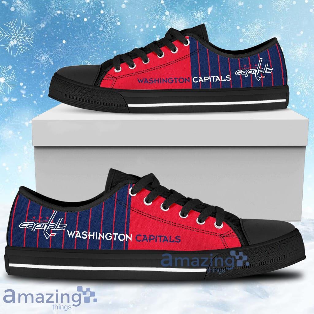 Simple Design Vertical Stripes Washington Capitals Low Top Shoes Product Photo 1