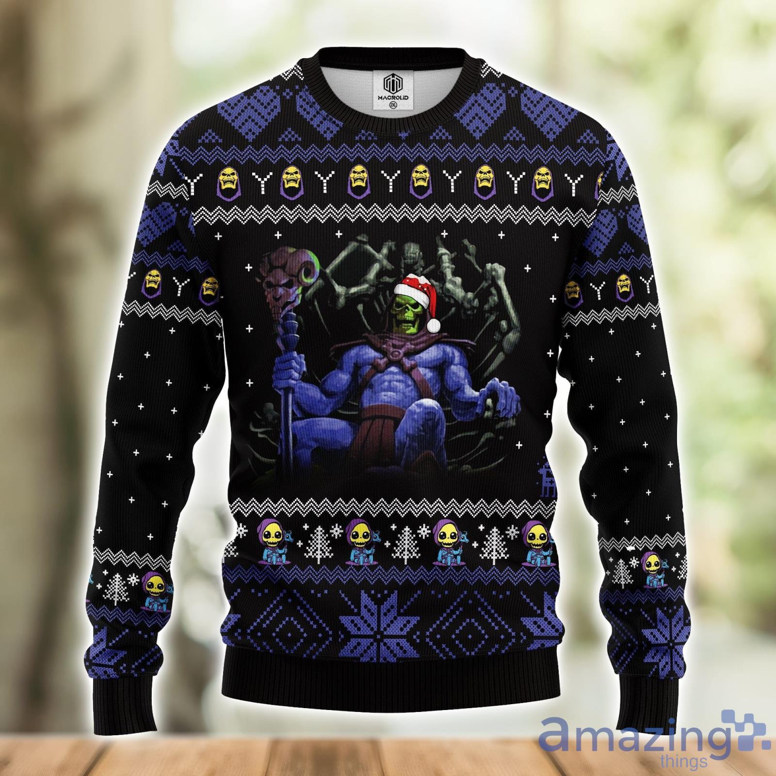 Skeletor Ugly Christmas Sweater Amazing Gift Men And Women Christmas Gift Product Photo 1