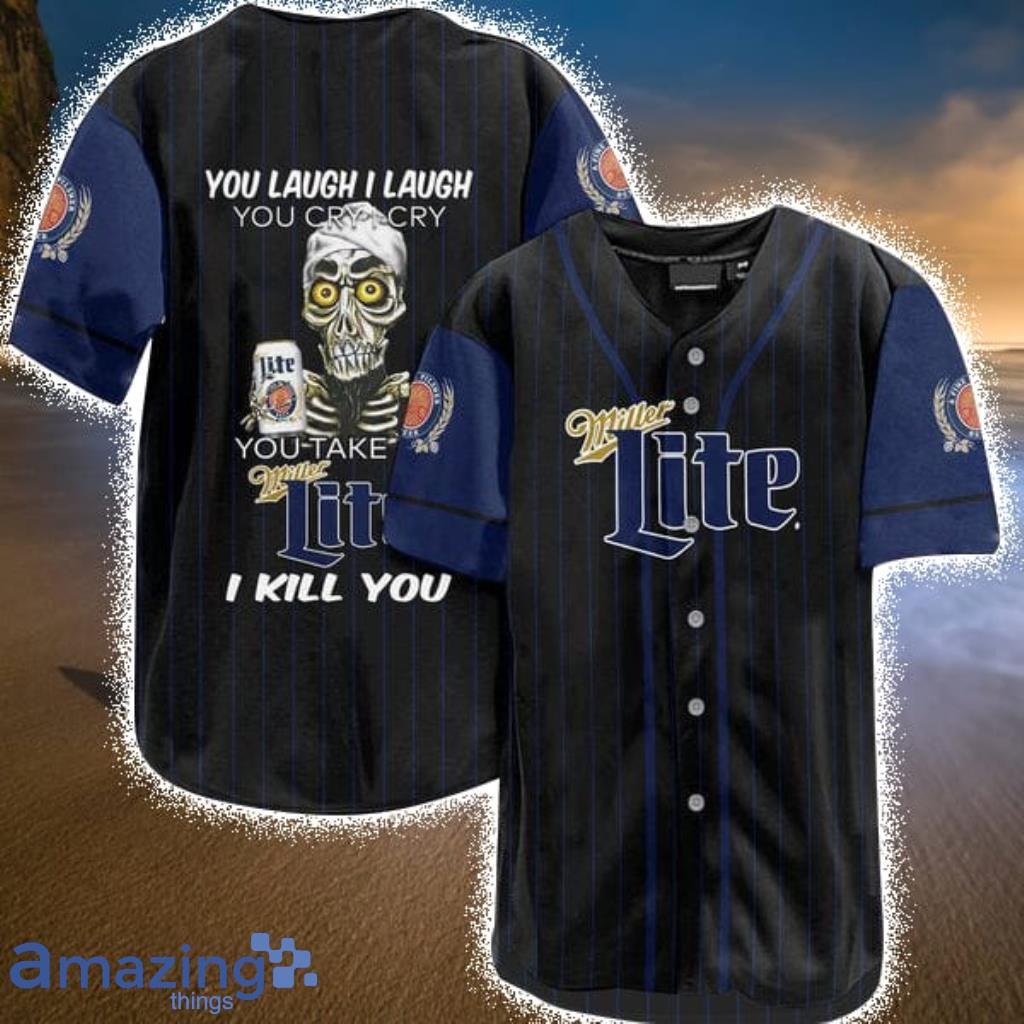 Custom Name Miller Lite Unisex Baseball Jersey Lover Beer Gift For