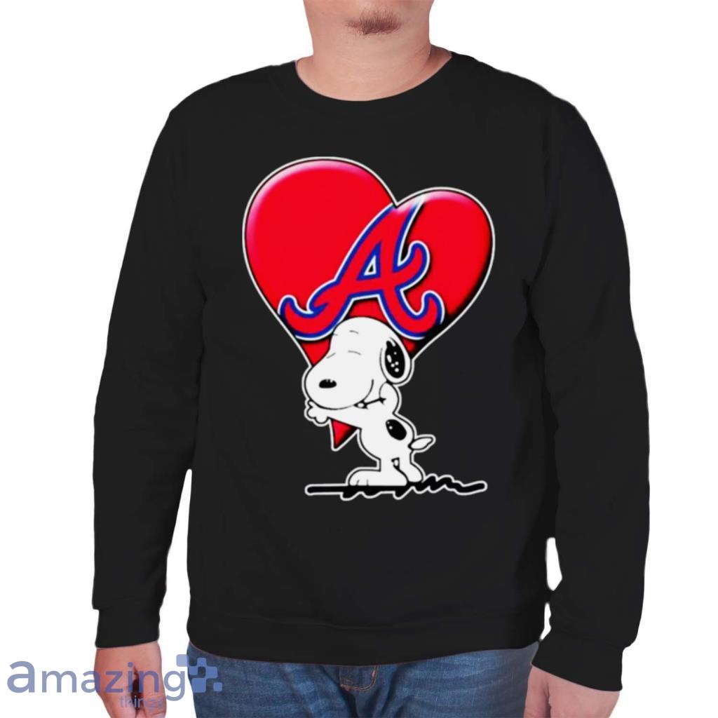 Atlanta Braves Snoopy Lover Allover Printed 3D Hoodie - T-shirts Low Price