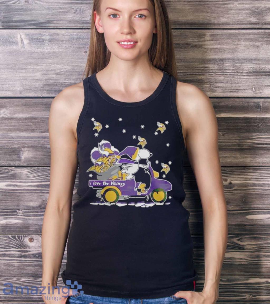 Snoopy I Love The Minnesota Vikings Christmas Shirt