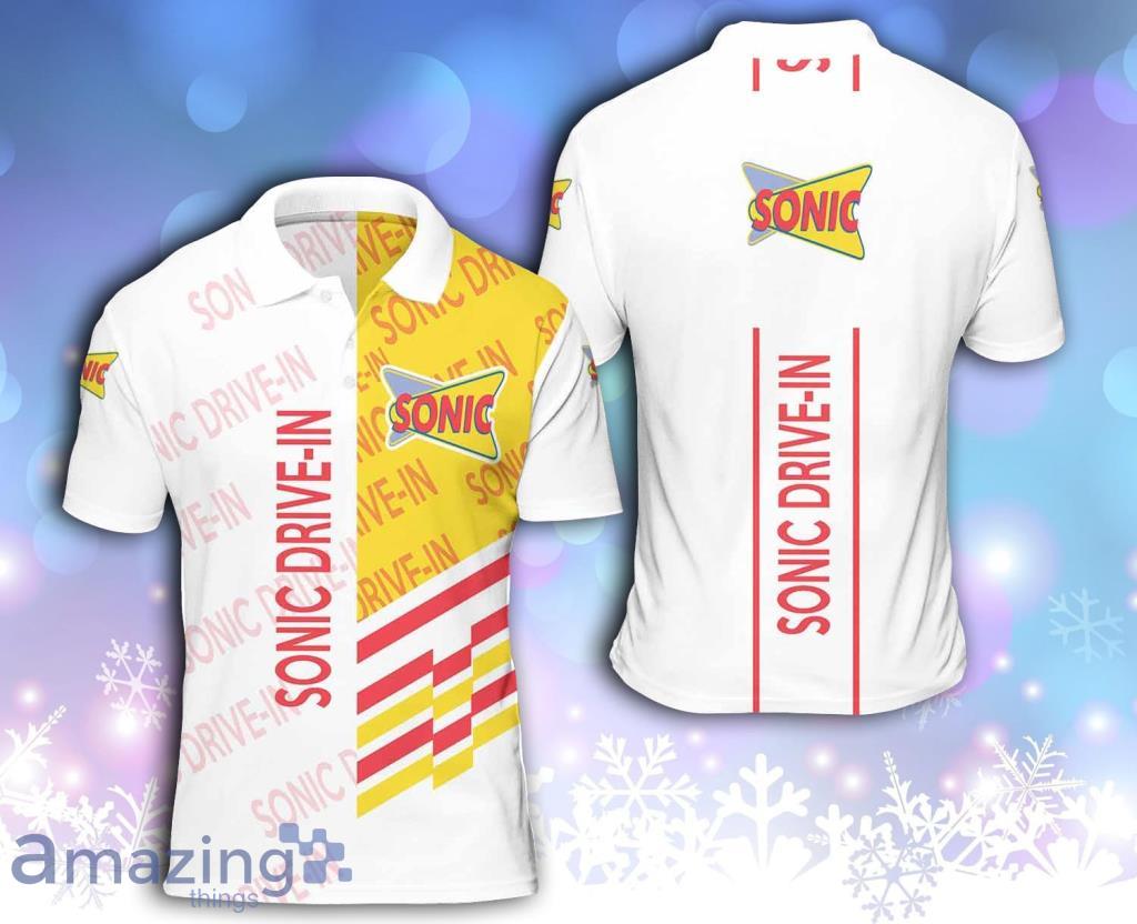 Sonic Drive-In Logo White Polo Shirt Gift For Men And Women Product Photo 1