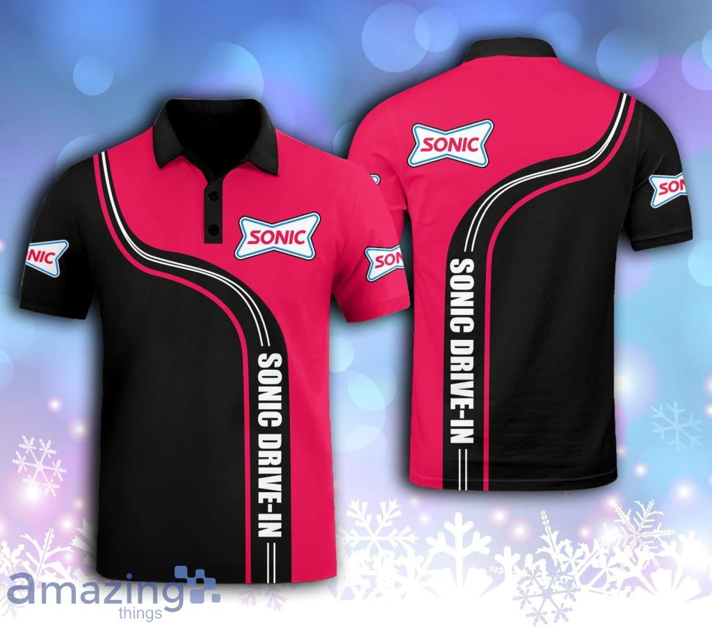 Sonic Drive-In Pink And Black Polo Shirt Gift For Men And Women Product Photo 1