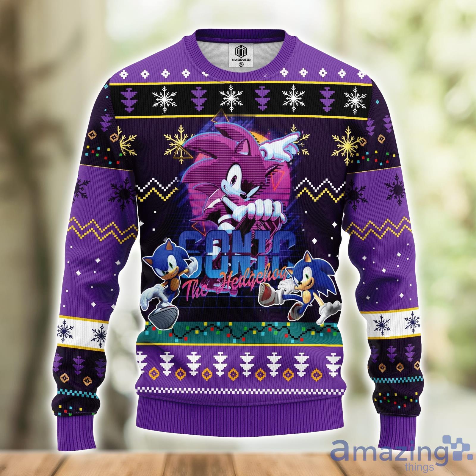 Sonic The Hedgehog Ugly Christmas Sweater Amazing Gift Men And Women Christmas Gift Product Photo 1