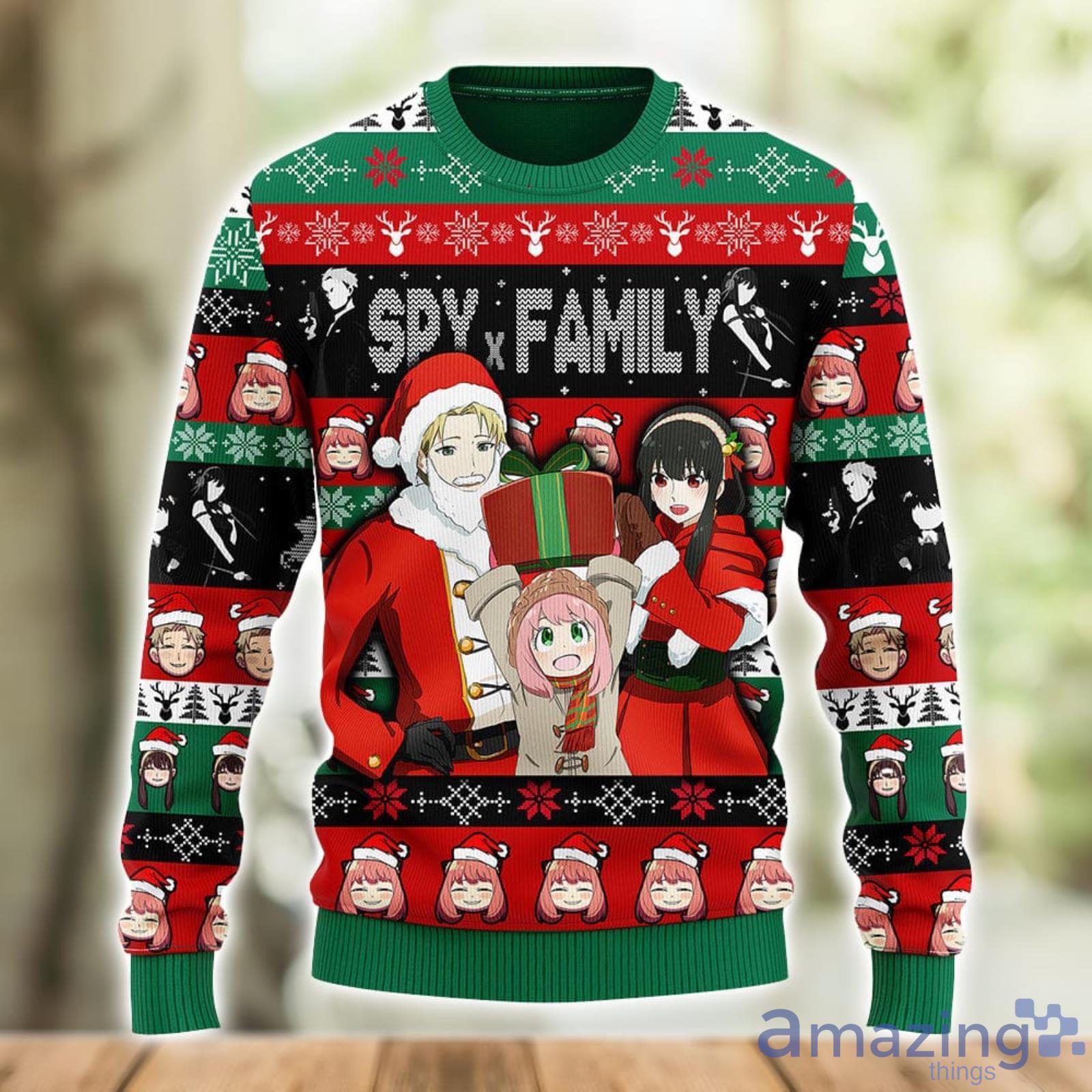 Spy X Family Loid Yor And Anya Ugly Christmas Sweater Anime Men And Women  Christmas Gift