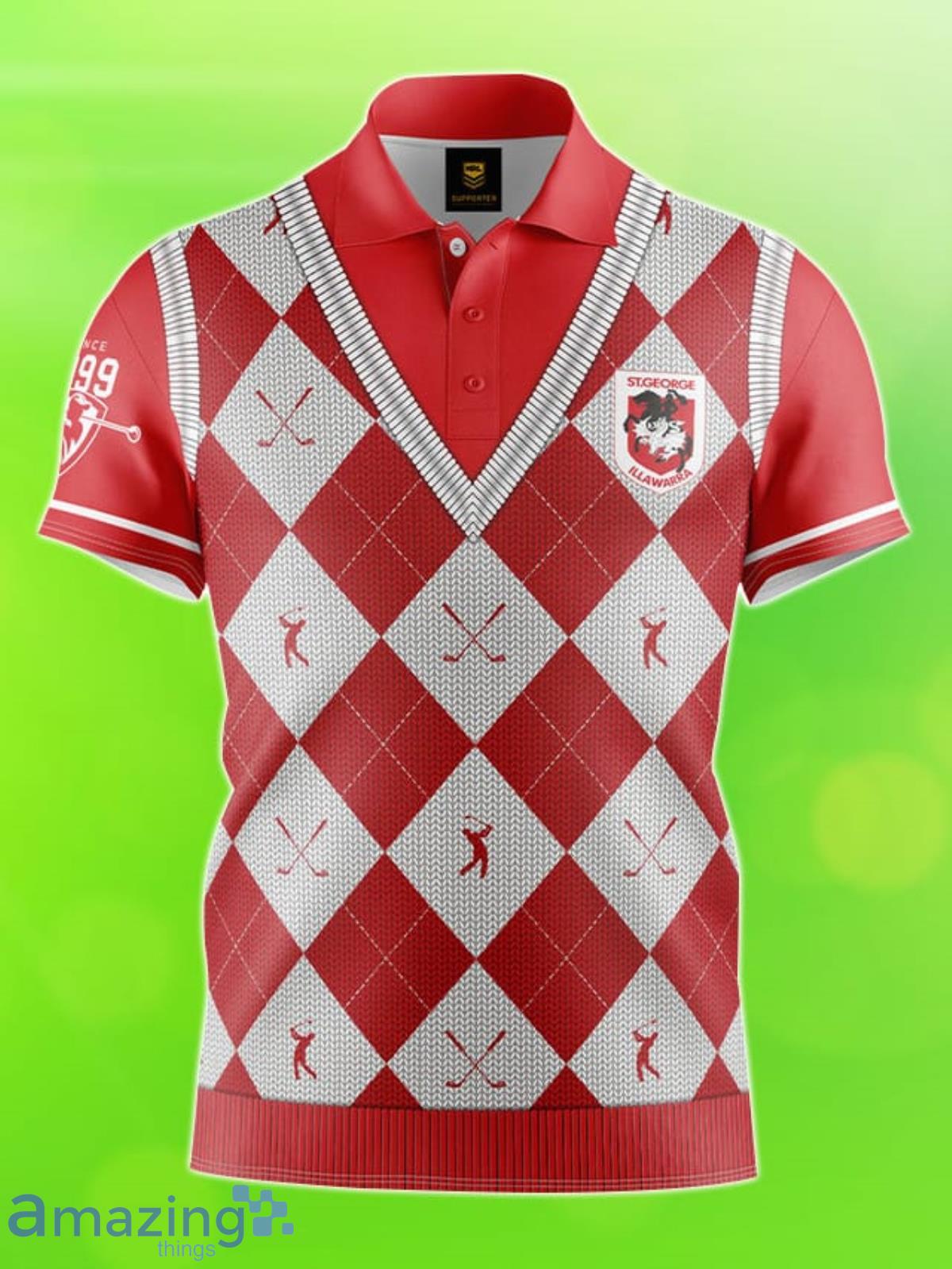 St. George Illawarra Dragons NRL Fairway Golf Polo Shirt Best Gift Men And Women For Fans Product Photo 1