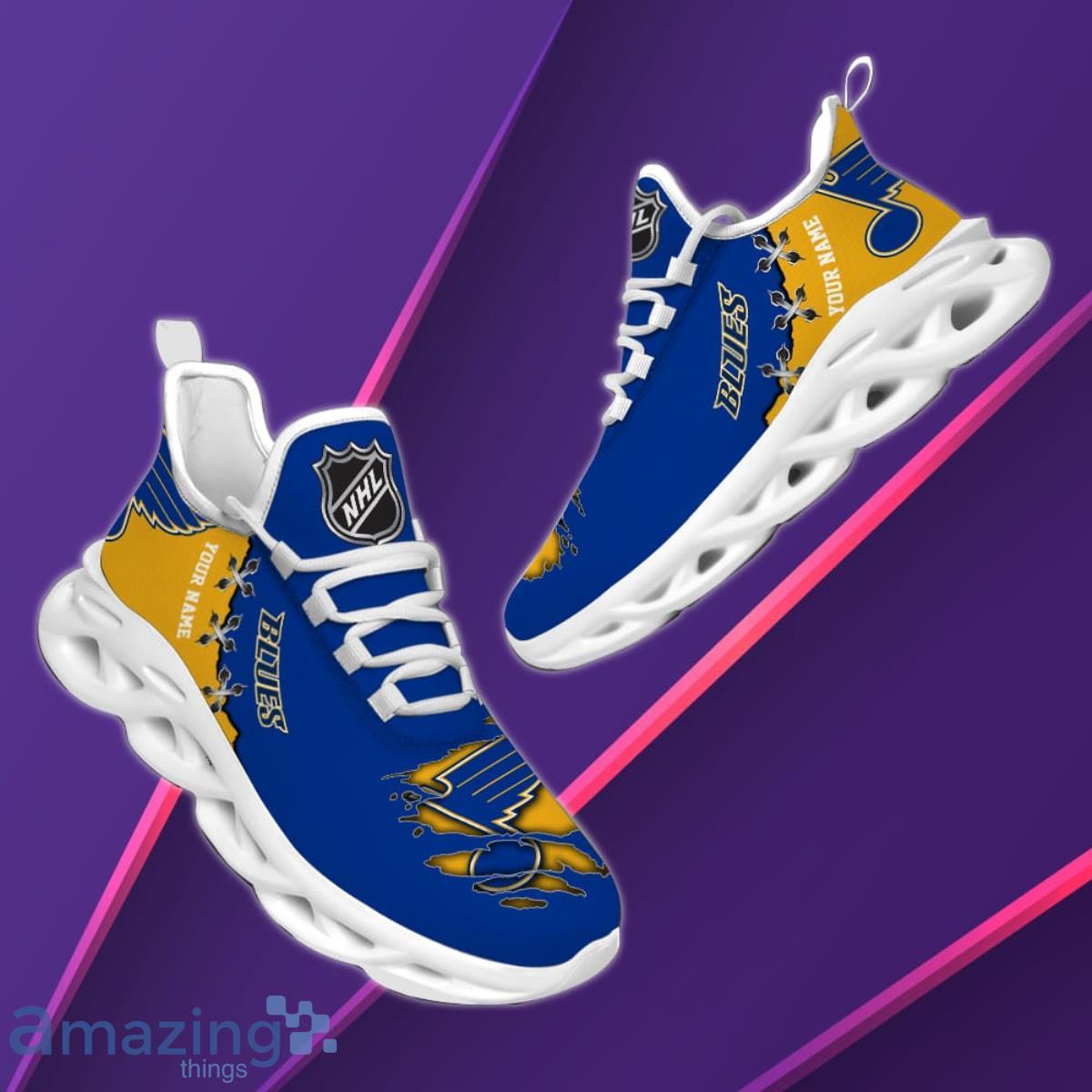 St Louis Blues Personalized Name NHL New Luxury Max Soul Shoes