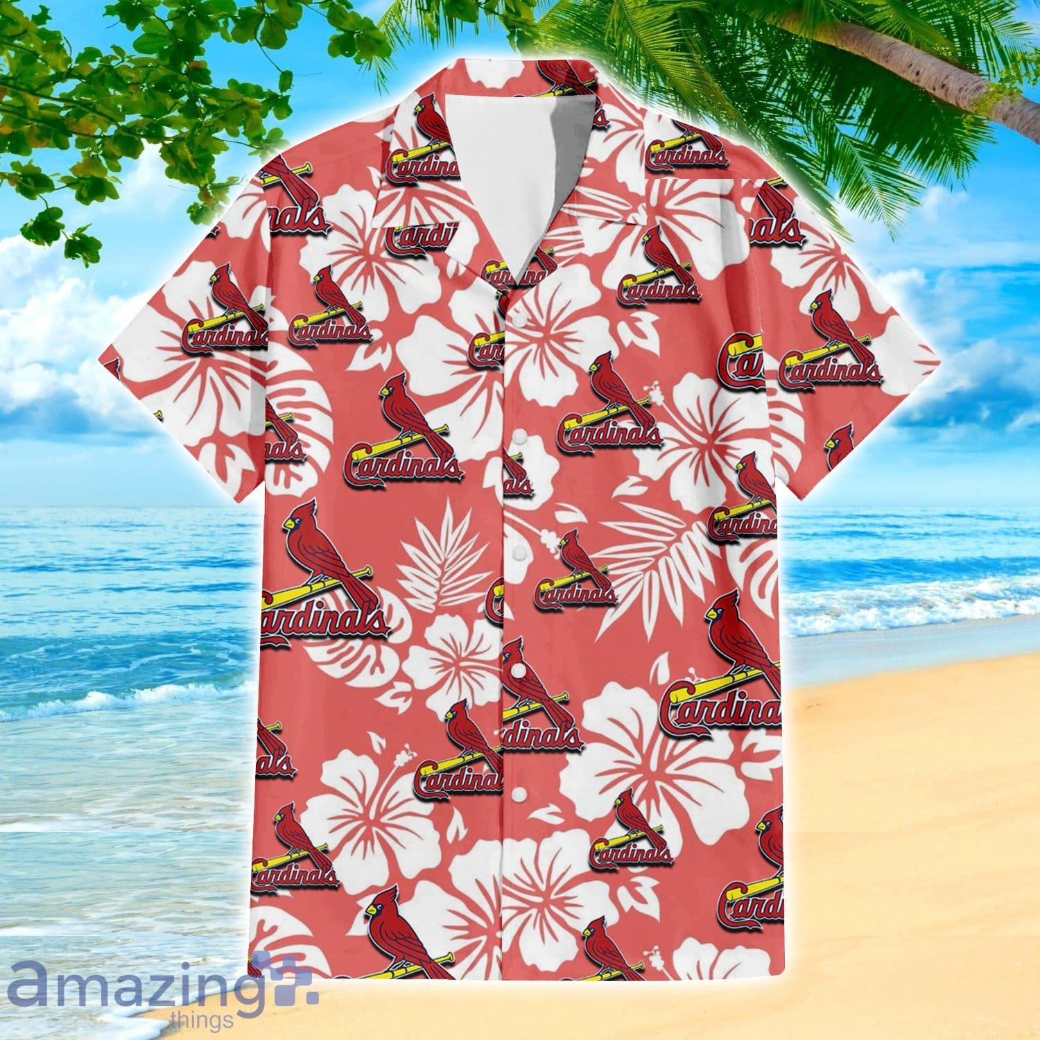 St Louis Cardinals Hawaiian Shirt Big Hibiscus St Louis Cardinals