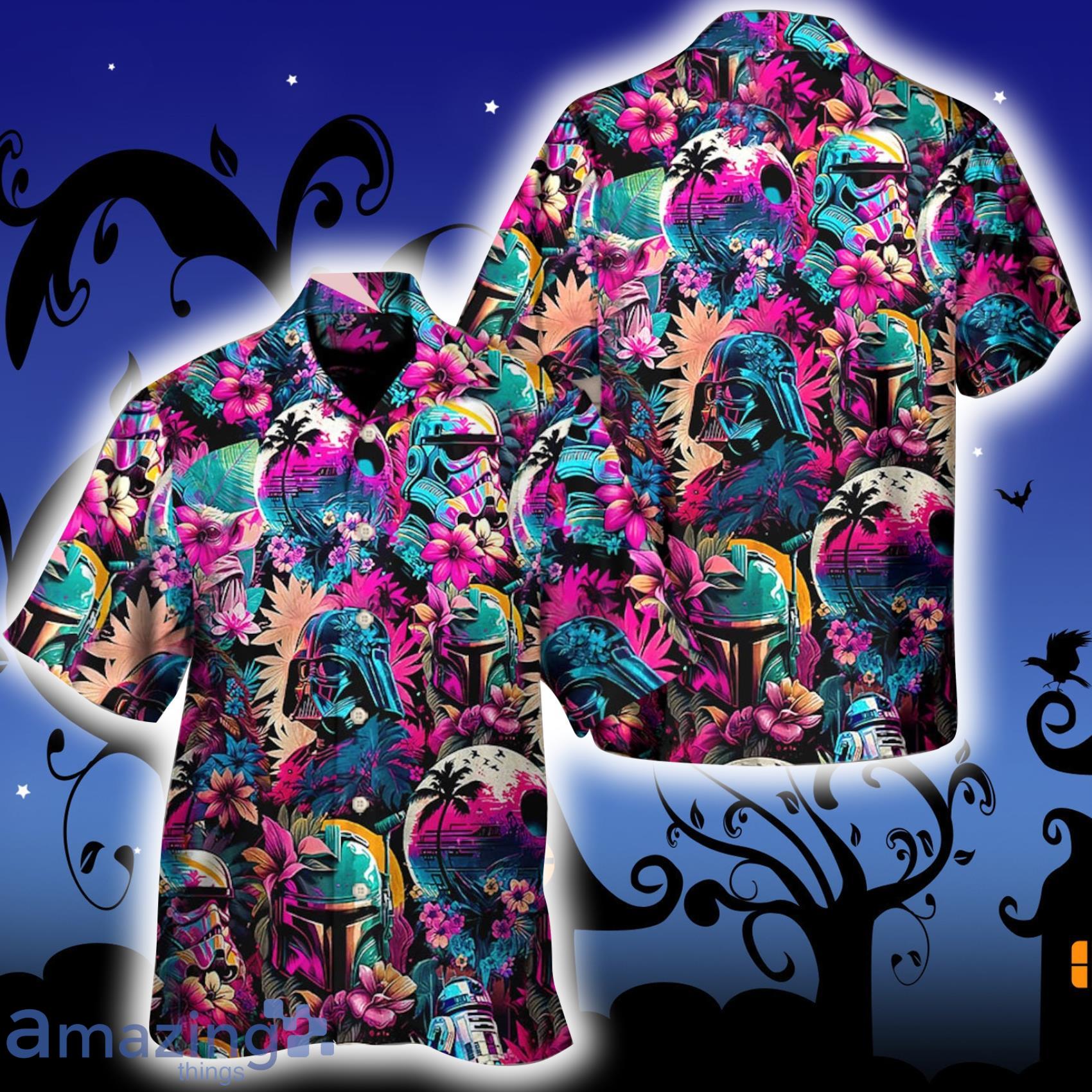 Star Wars Darth Vader Purple Short Sleeve Hawaiian Shirt Product Photo 1