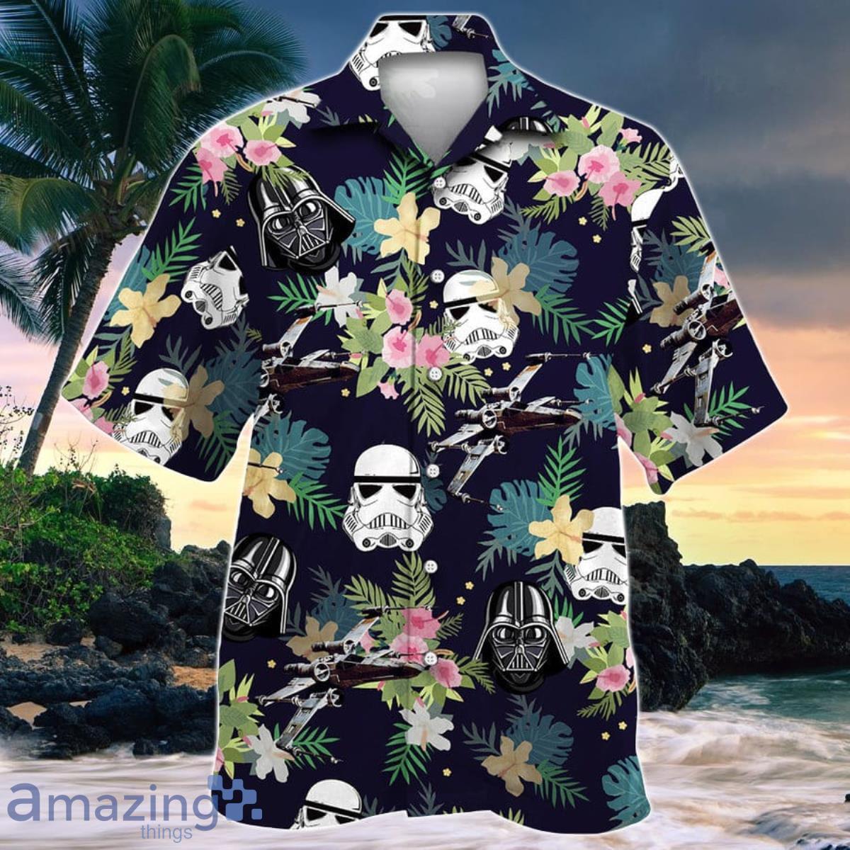 STAR WARS DARTH VADER STORMTROOPER HELMET TROPICAL PATTERN Hawaii Shirt Impressive Gift For Men And Women Product Photo 1 STAR WARS DARTH VADER STORMTROOPER HELMET TROPICAL PATTERN Hawaii Shirt Impressive Gift For Men And Women Product Photo 1