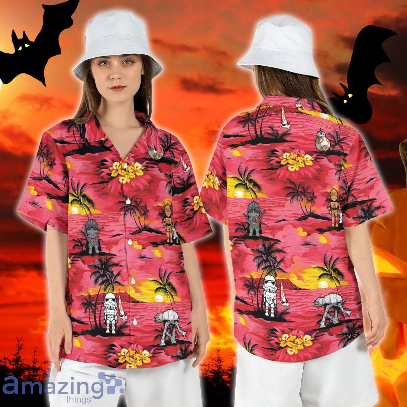 Star Wars Sunset Star Wars Palm Hawaiian Shirt For Men And Women Darth Vader Stormtrooper BB8 R2D2 Summer Button Up Shirt Product Photo 1
