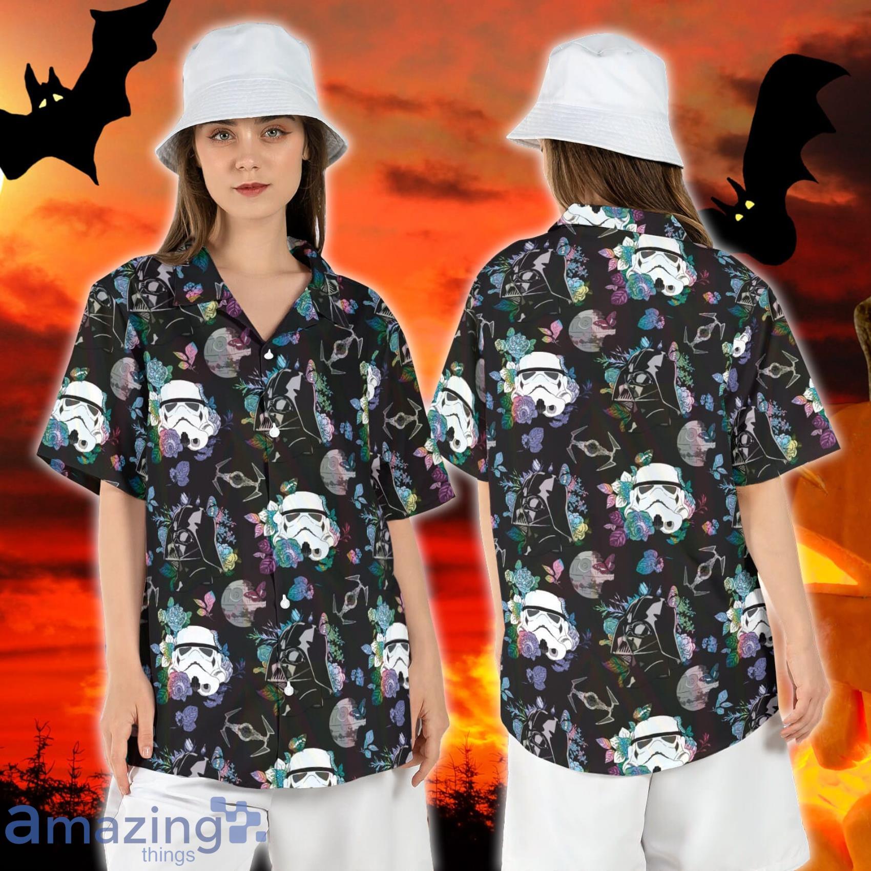 Star Wars Synthwave Stormtrooper Roses Hawaiian Shirt For Men And Women Darth Vader Button Up Shirt Spaceships Summer Beach Hawaii Shirt Product Photo 1