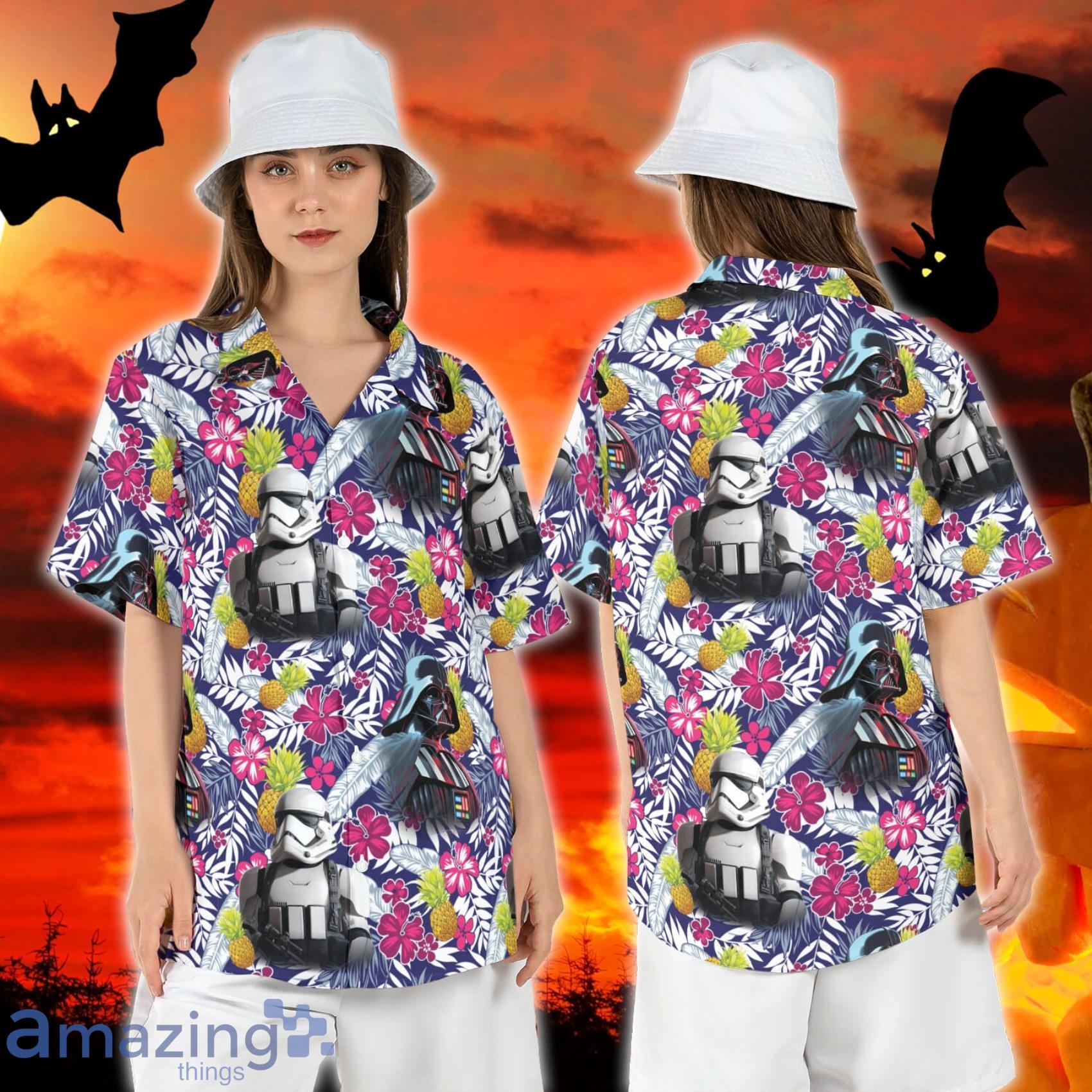 Star Wars Tropical Darth Vader Stormtrooper Men’s Summer Button Up Shirt Pineapple Hibiscus Hawaiian Shirt For Men And Women Product Photo 1