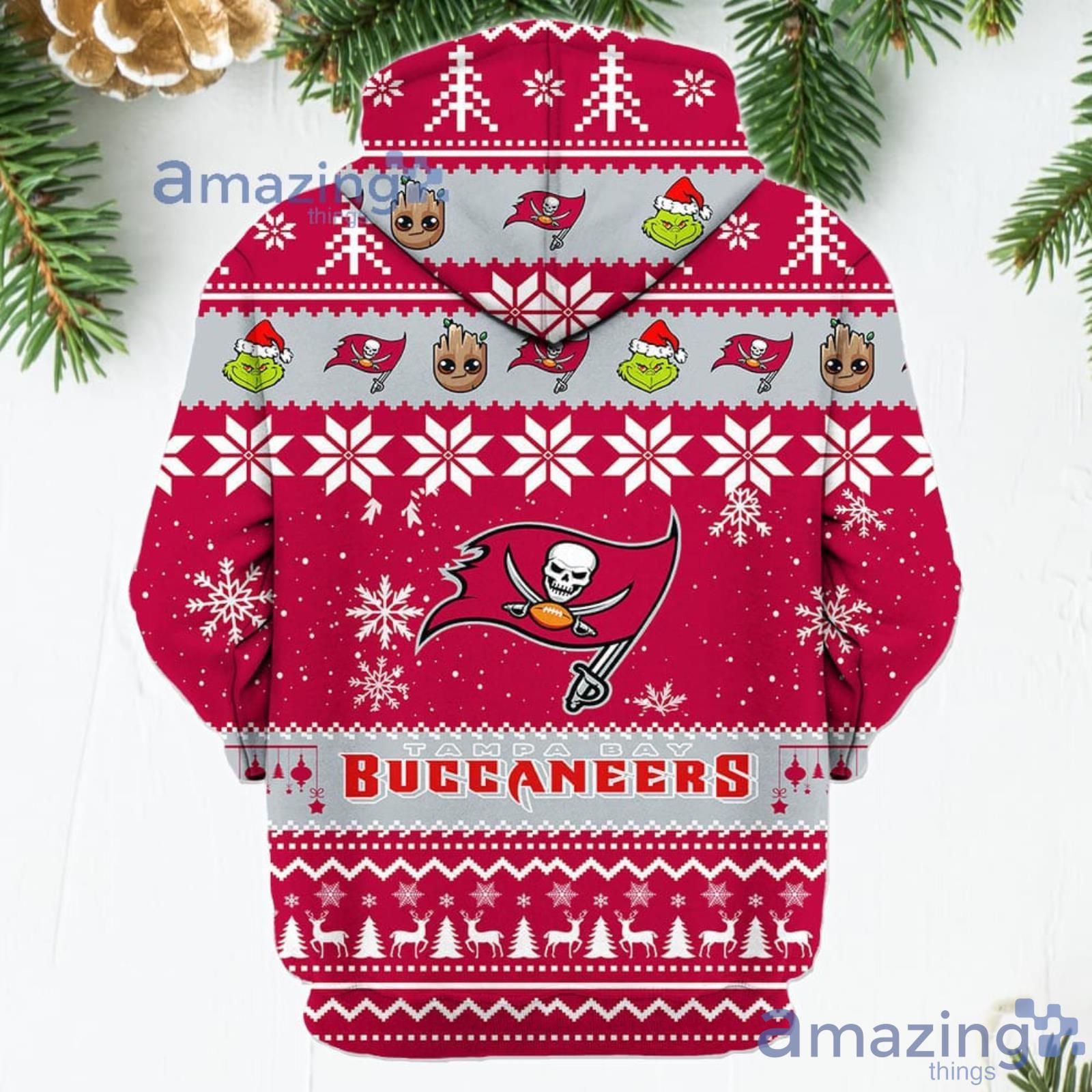 Tampa Bay Buccaneers Baby Groot And Grinch Best Friends New Trends Christmas Gift 3D Hoodie For Men And Women image Tampa Bay Buccaneers Baby Groot And Grinch Best Friends New Trends Christmas Gift 3D Hoodie For Men And Women Product Photo 3