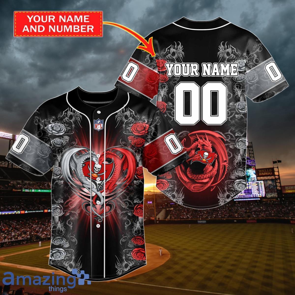 Personalized Name Number Tampa Bay Buccaneers NFL 3D Baseball