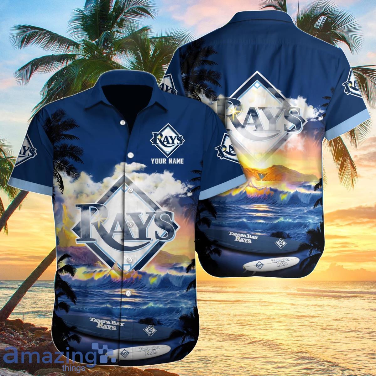 Tampa Bay Rays Hawaiian Shirt Button Up Tropical Aloha Best Hawaiian Shirts  - Upfamilie Gifts Store