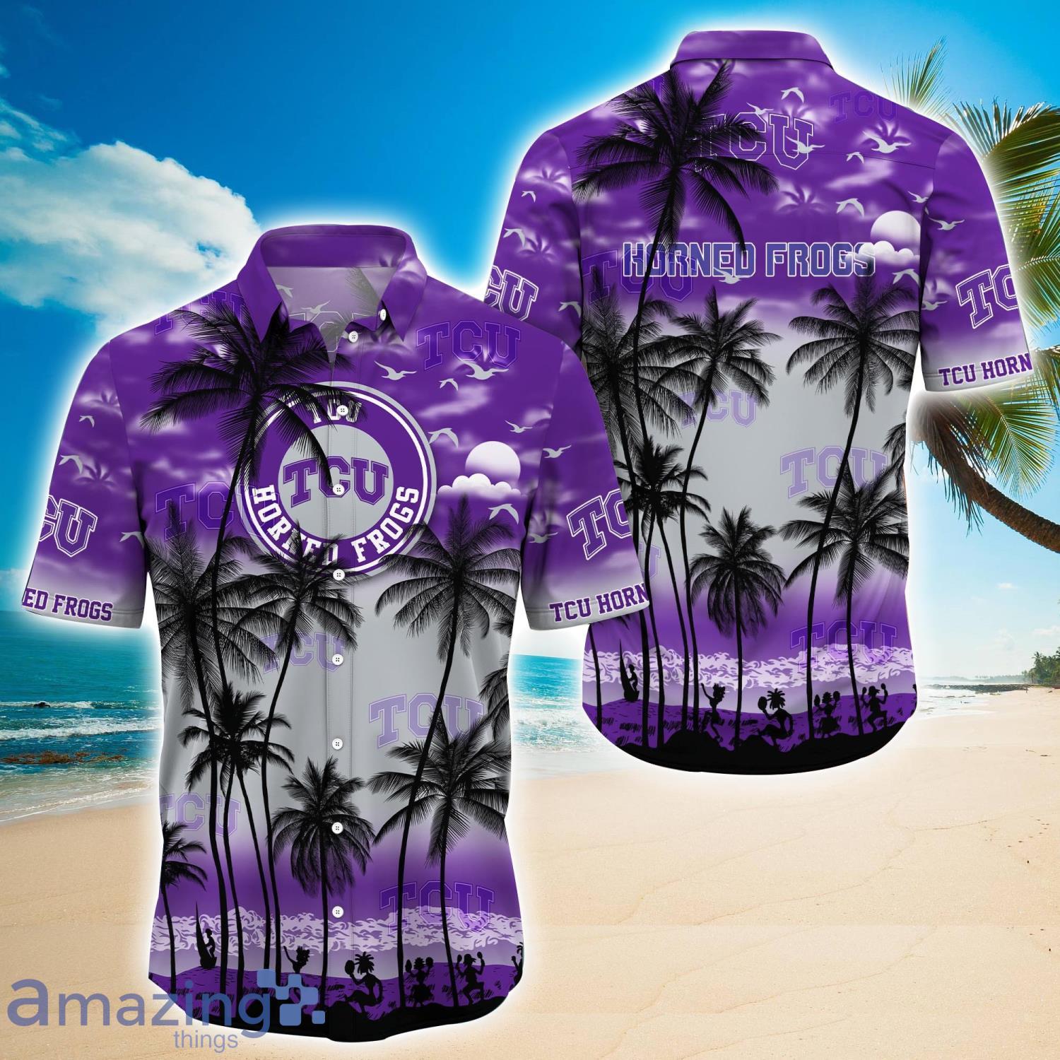 TCU Horned Frogs 2023 Trending Aloha Hawaiian Shirt Summer Gift For Beach Lover Product Photo 1