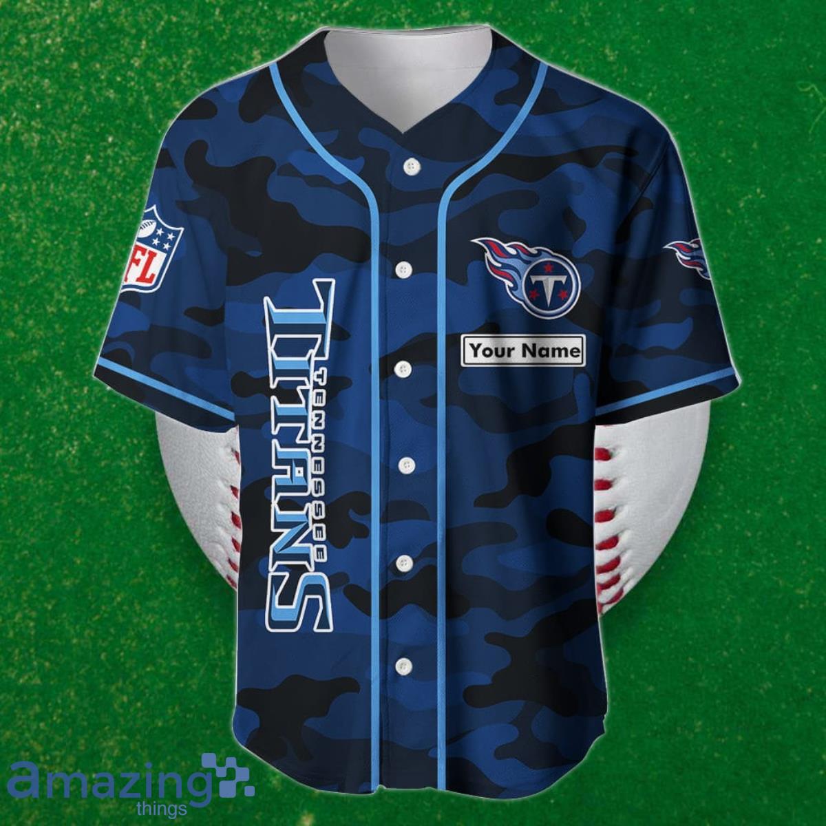 Tennessee Titans Custom Name Baseball Jersey NFL Shirt Best Gift For Fans