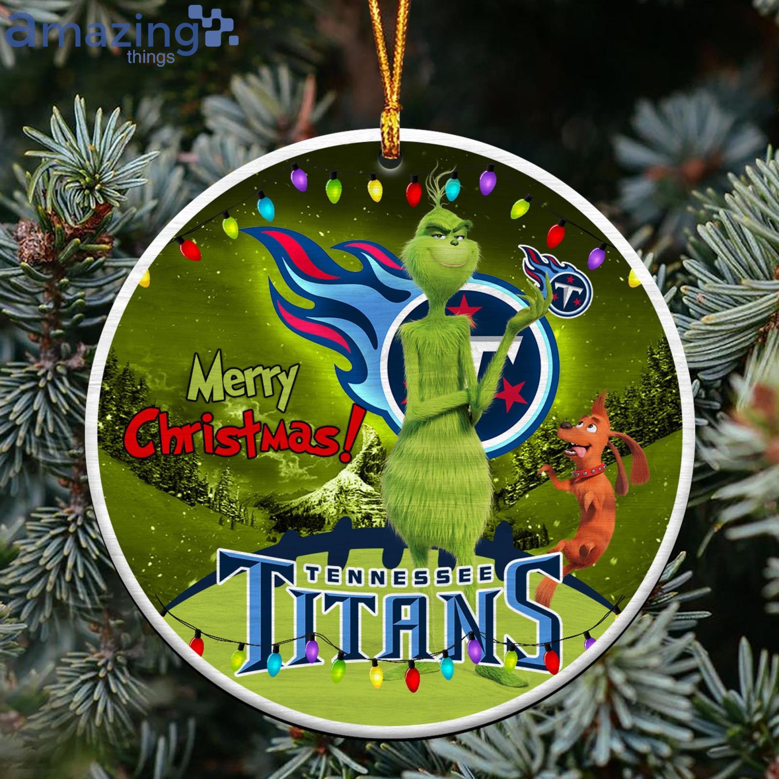 Tennessee Titans Merry Christmas Circle Ornament