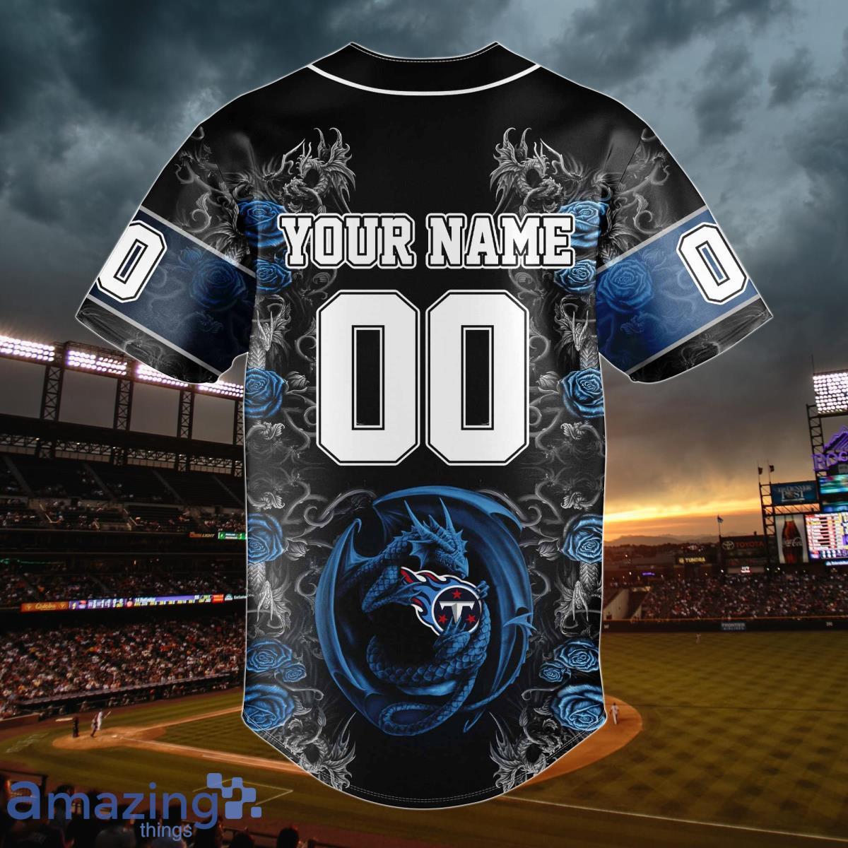 Tennessee Titans-CUSTOM NFL Dragon Jersey Shirt - Welo Gift