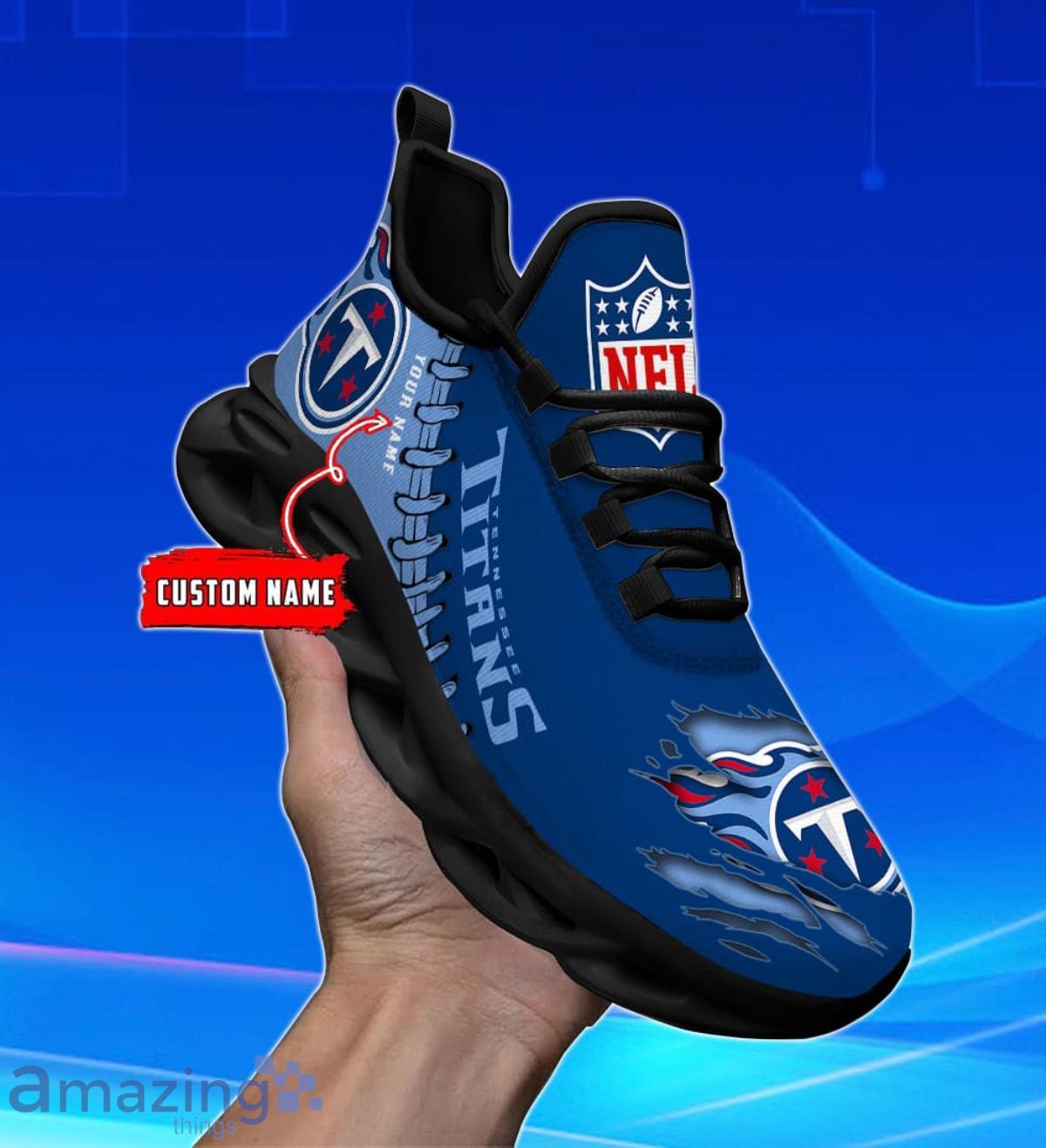 Personalized Name NFL Tennessee Titans Max Soul Shoes Best Gift