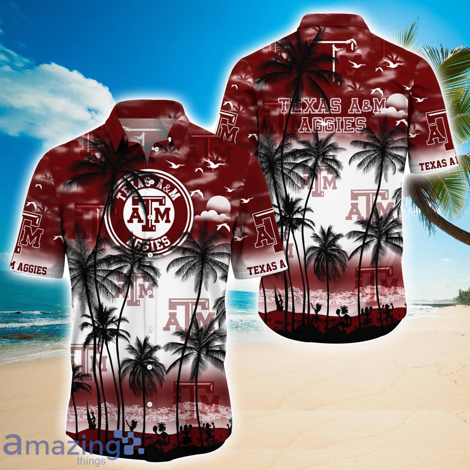 Texas A&ampM Aggies 2023 Trending Aloha Hawaiian Shirt Summer Gift For Beach Lover Product Photo 1