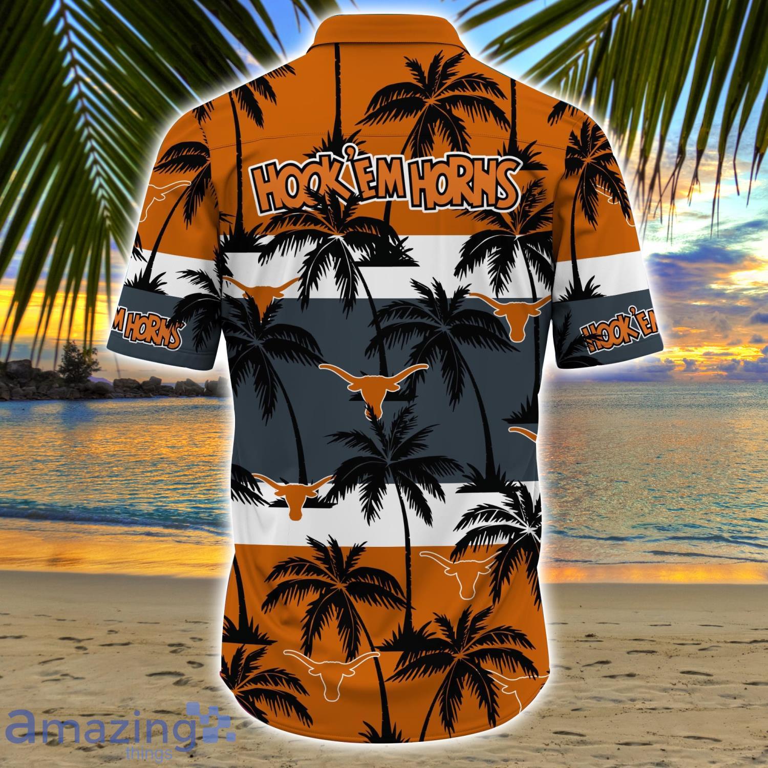 Texas Longhorns All Over Print Logo And Coconut Trending Summer Gift Aloha Hawaiian Shirt image Texas Longhorns All Over Print Logo And Coconut Trending Summer Gift Aloha Hawaiian Shirt Product Photo 3