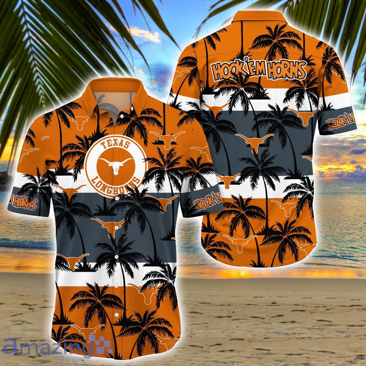 Texas Longhorns All Over Print Logo And Coconut Trending Summer Gift Aloha Hawaiian Shirt Product Photo 1