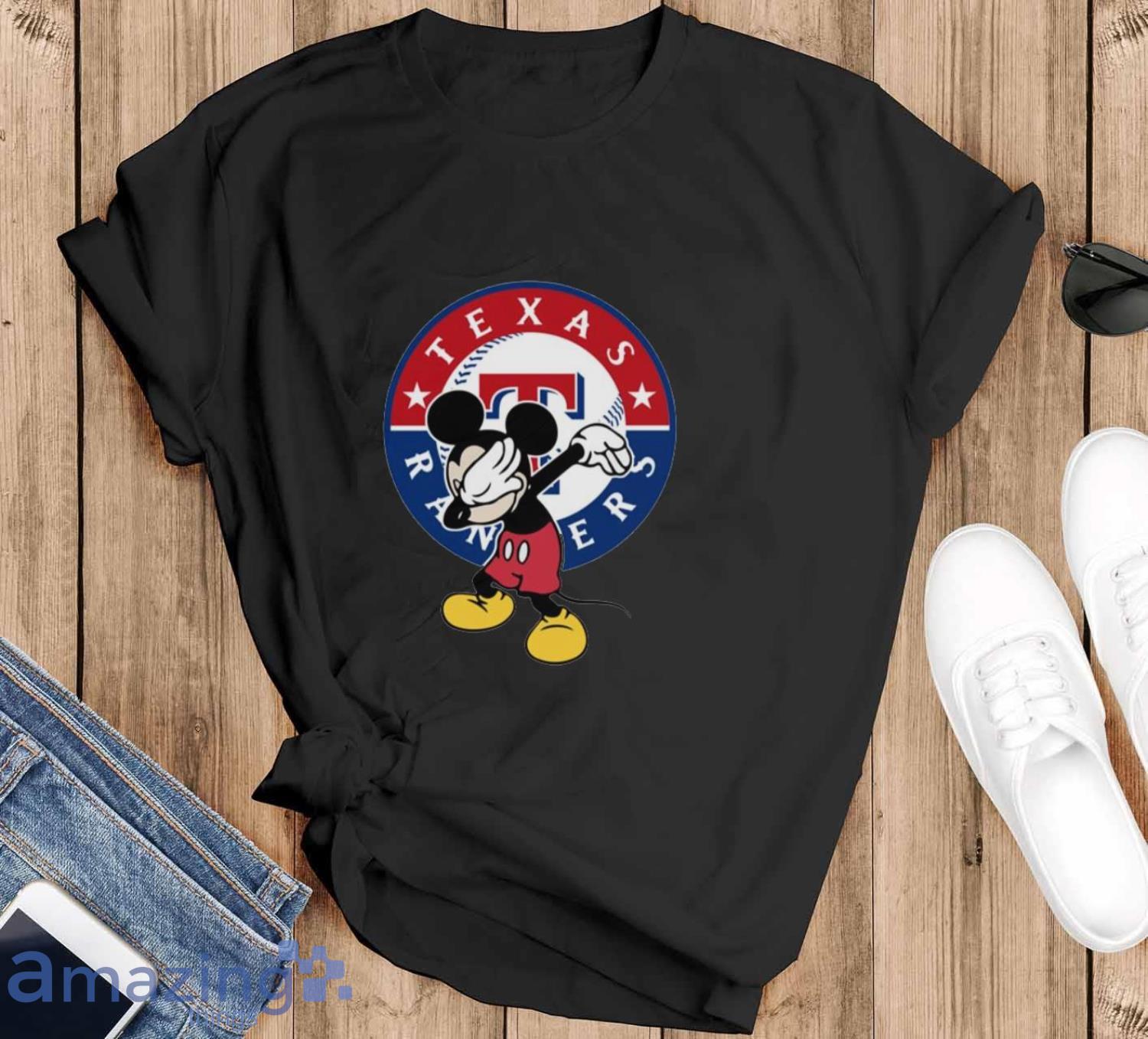 Texas Rangers MLB Baseball Dabbing Mickey Disney Sports T Shirt