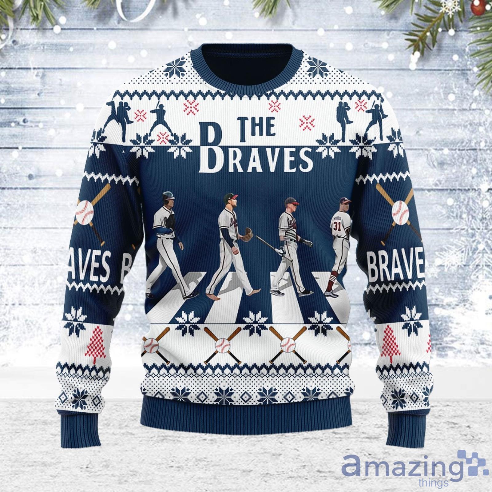 Atlanta Braves Players Abbey Road Ugly Christmas Sweater - Teeholly