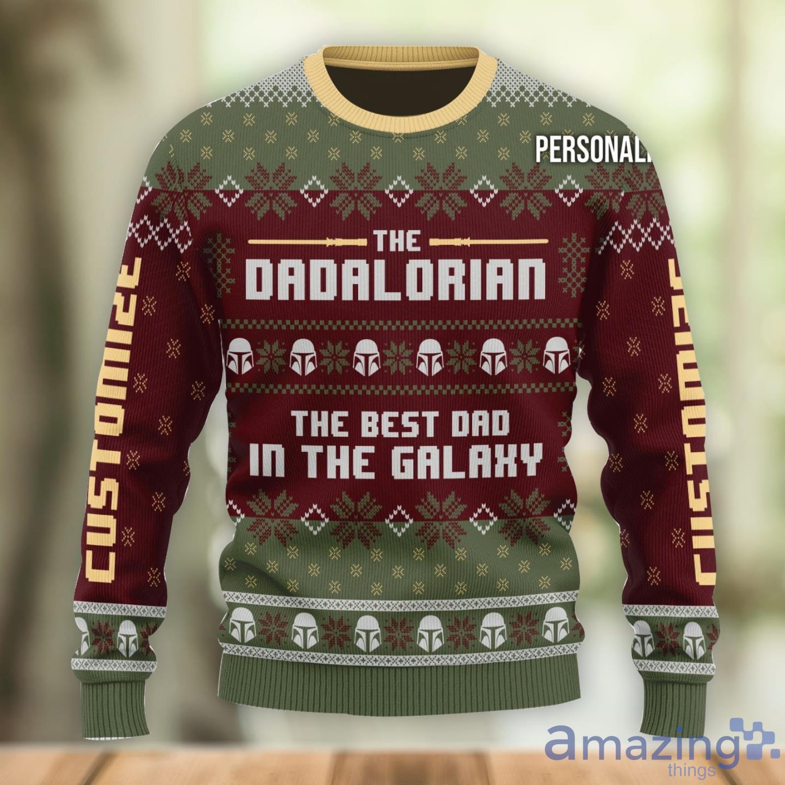 The Dadalorian Custome Name Ugly Christmas Sweater Christmas Gift For Men And Women Product Photo 1 The Dadalorian Custome Name Ugly Christmas Sweater Christmas Gift For Men And Women Product Photo 1