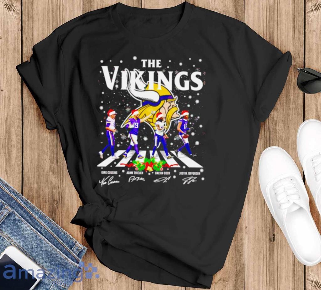 CHRISTMAS Minnesota Vikings White T Shirt Size S-3XL