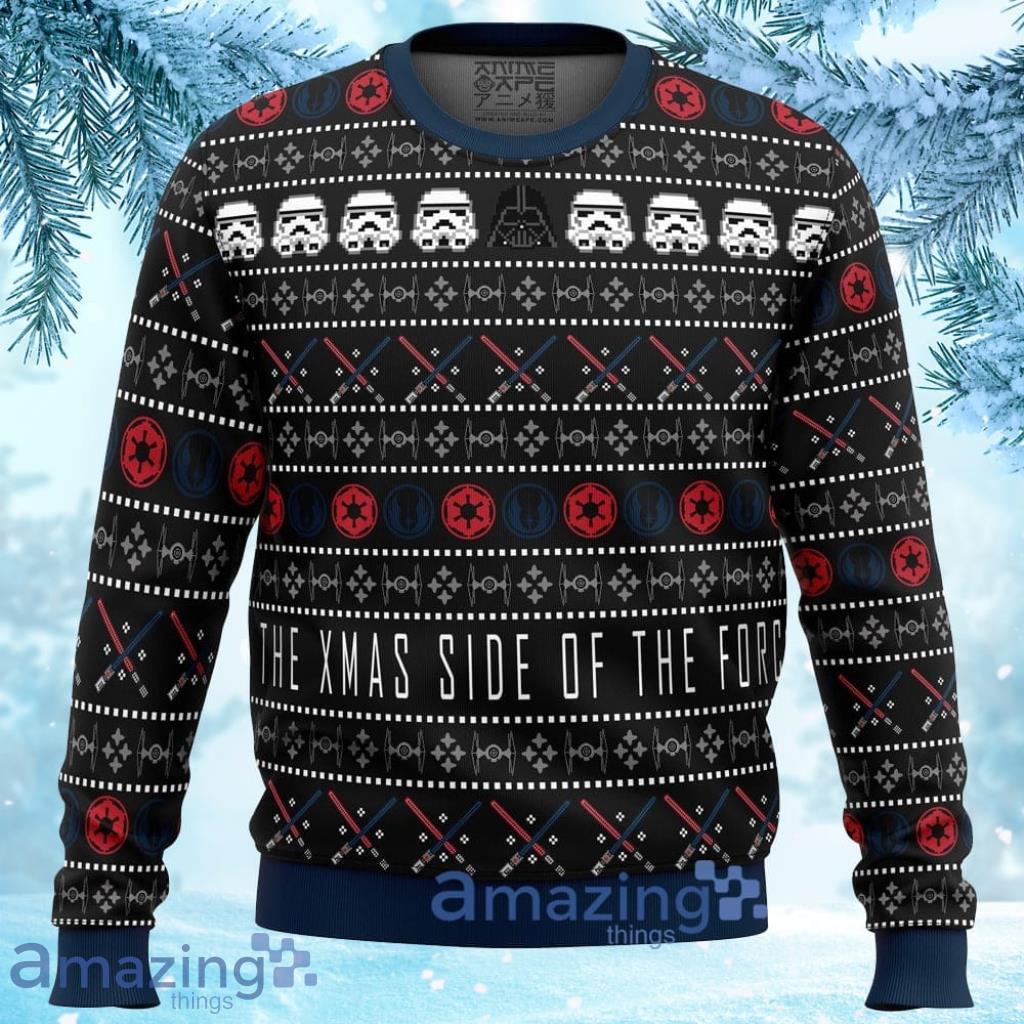 The Xmas Side Of The Force Star Wars Ugly Christmas Sweater 3D Gift For Men And Women Product Photo 1