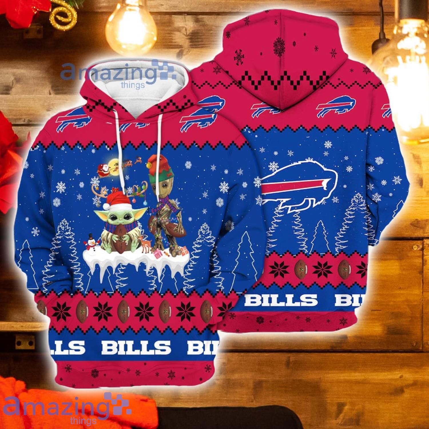 Tis The Season Christmas Baby Yoda Groot Buffalo Bills Cute