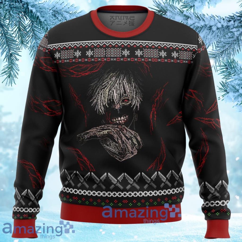 Tokyo Ghoul Dark Kaneki Ugly Christmas Sweater 3D Gift For Men And Women Product Photo 1