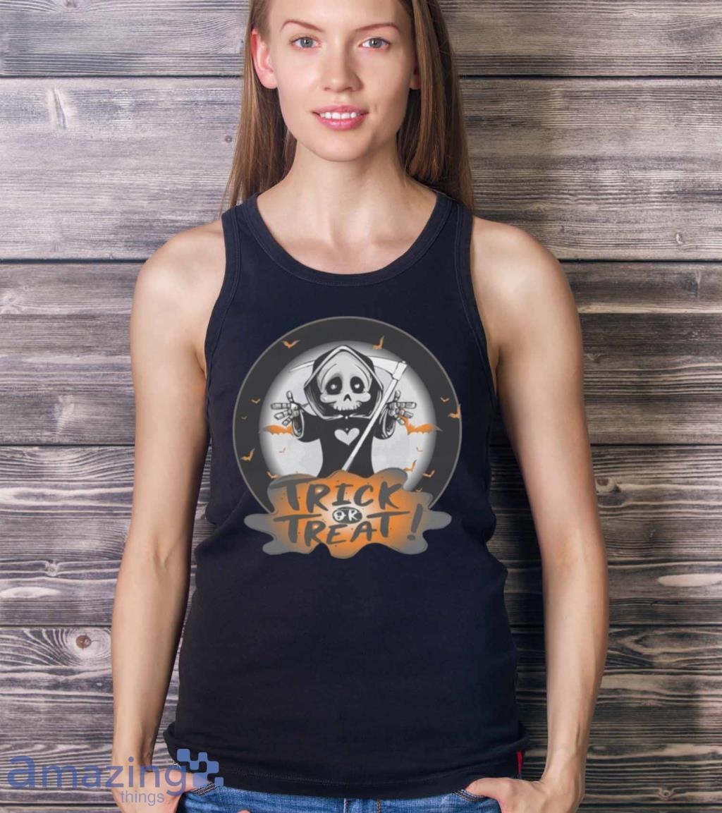 Trick Or Treat Reaper Halloween Season T Shirt image Trick Or Treat Reaper Halloween Season T Shirt Product Photo 4