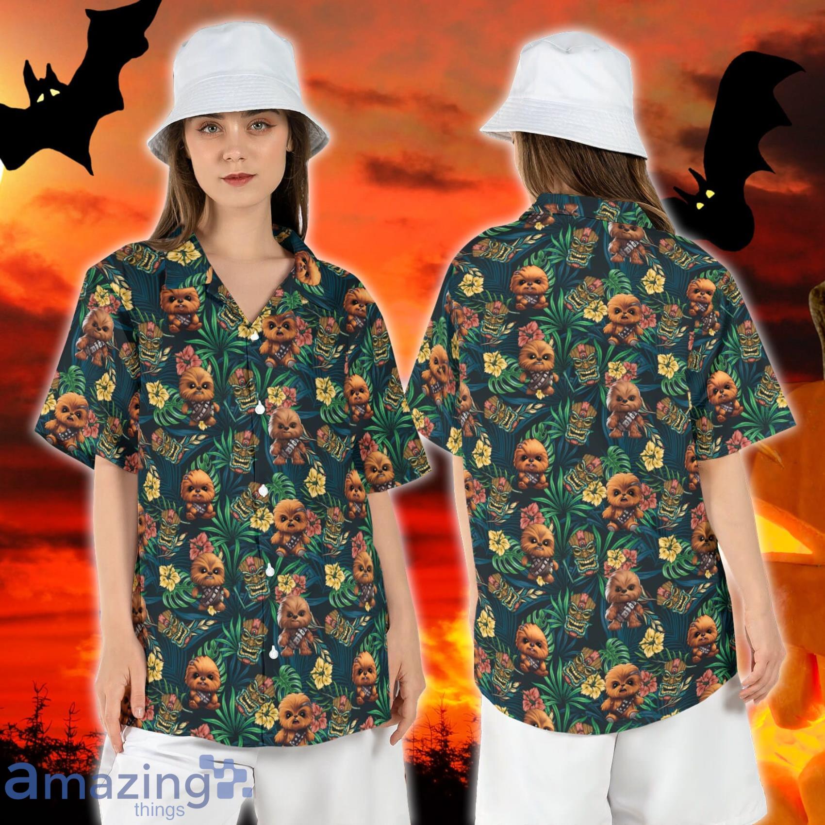 Tropical Baby Chewbacca Star Wars Tiki Cute Chewie Summer Hawaiian Shirt  For Men And Women Beach Vacation Short Sleeve Shirt