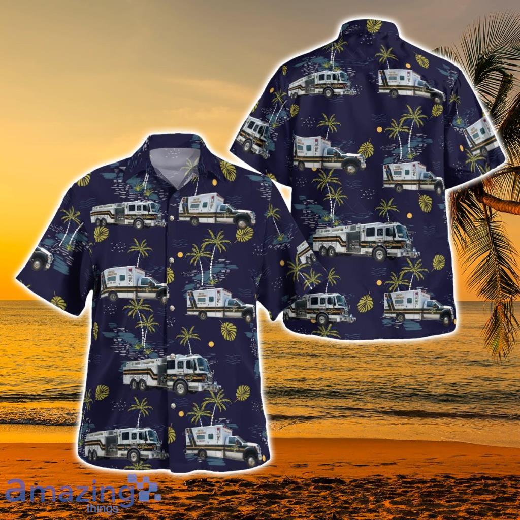 United Communities Volunteer Fire Department, Stevensville, Maryland Tropical Hawaiian Shirt Product Photo 1