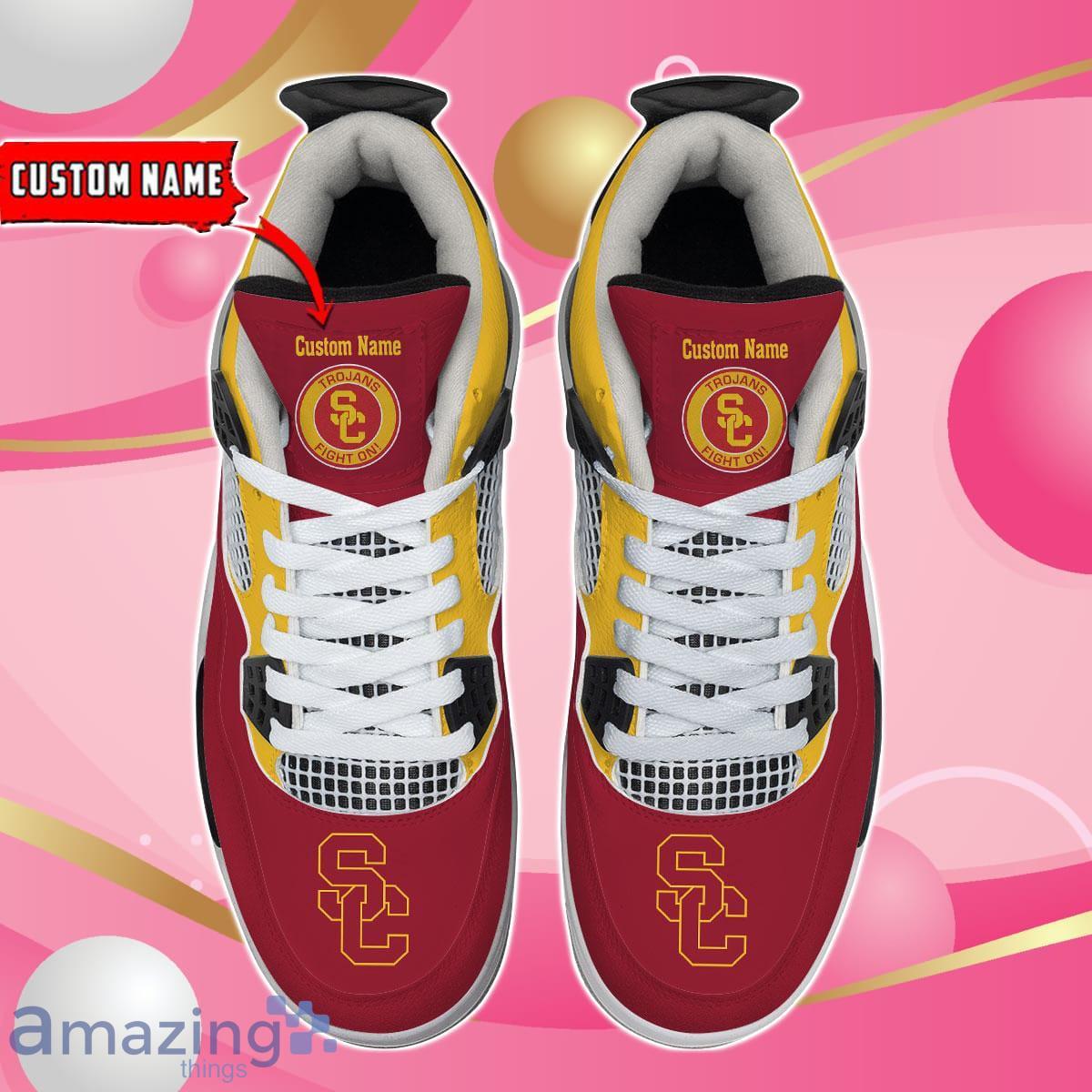 Custom Name Usc Trojans Air Jordan 13 Sneaker Shoes - Banantees