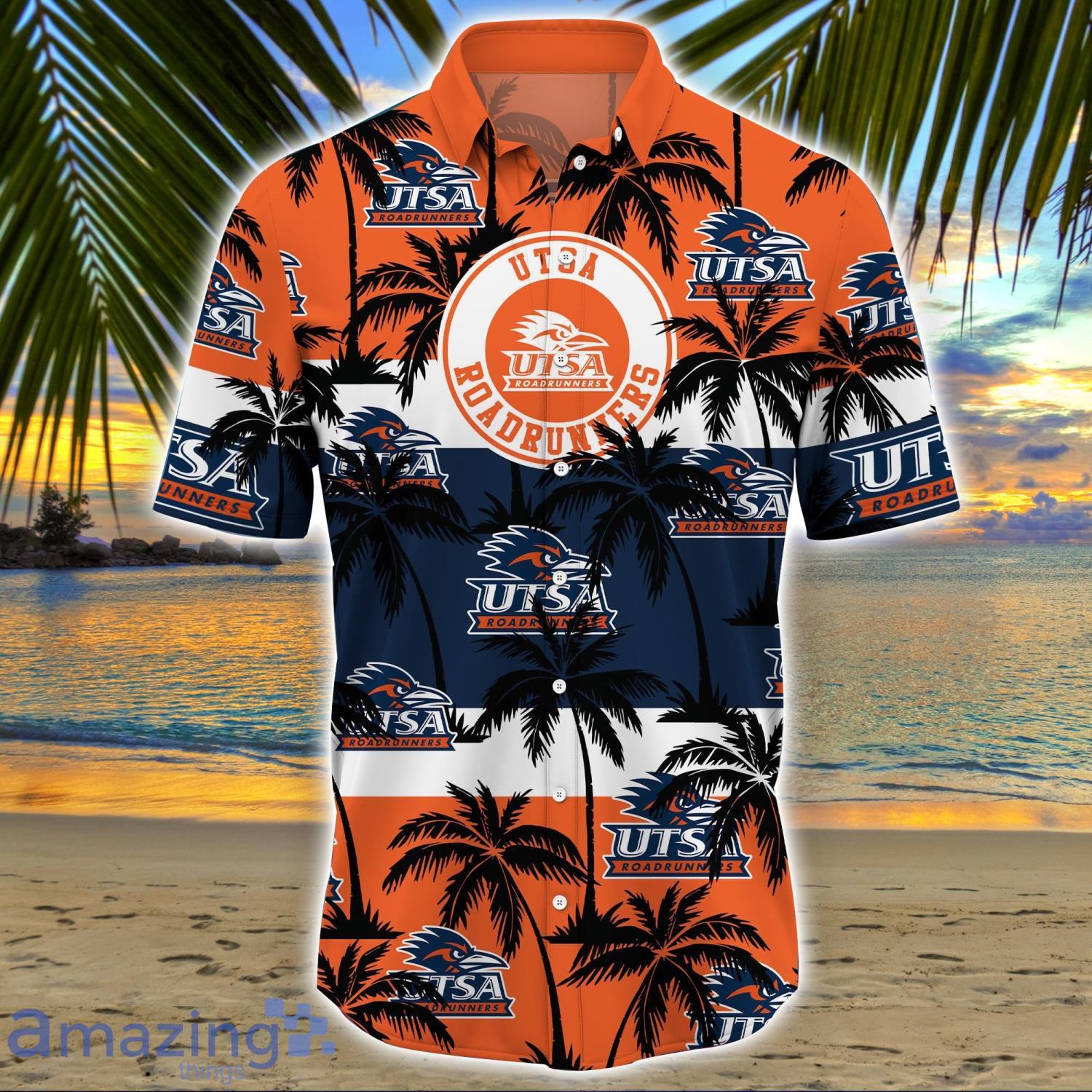 UTSA Roadrunners All Over Print Logo And Coconut Trending Summer Gift Aloha Hawaiian Shirt image UTSA Roadrunners All Over Print Logo And Coconut Trending Summer Gift Aloha Hawaiian Shirt Product Photo 2