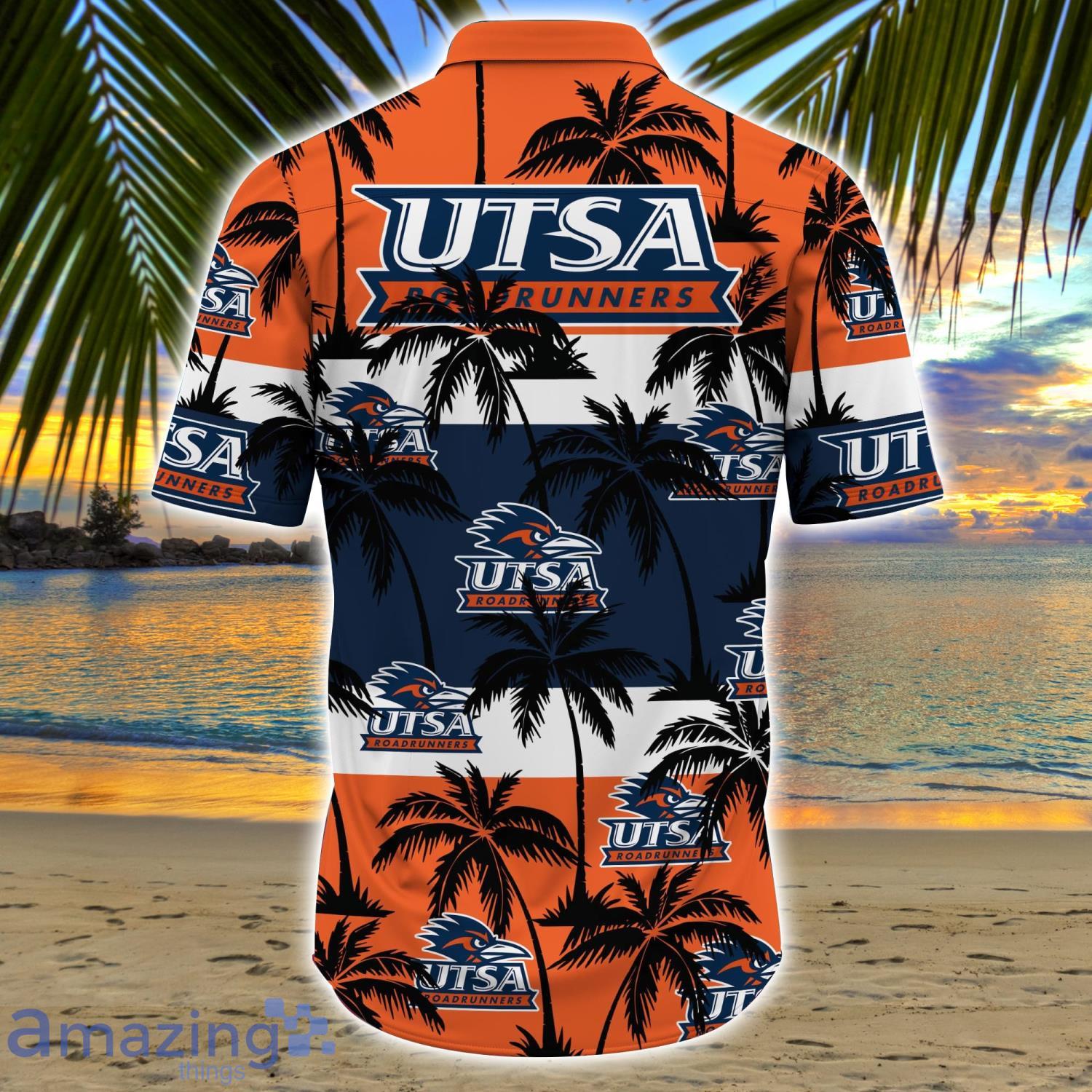 UTSA Roadrunners All Over Print Logo And Coconut Trending Summer Gift Aloha Hawaiian Shirt image UTSA Roadrunners All Over Print Logo And Coconut Trending Summer Gift Aloha Hawaiian Shirt Product Photo 3