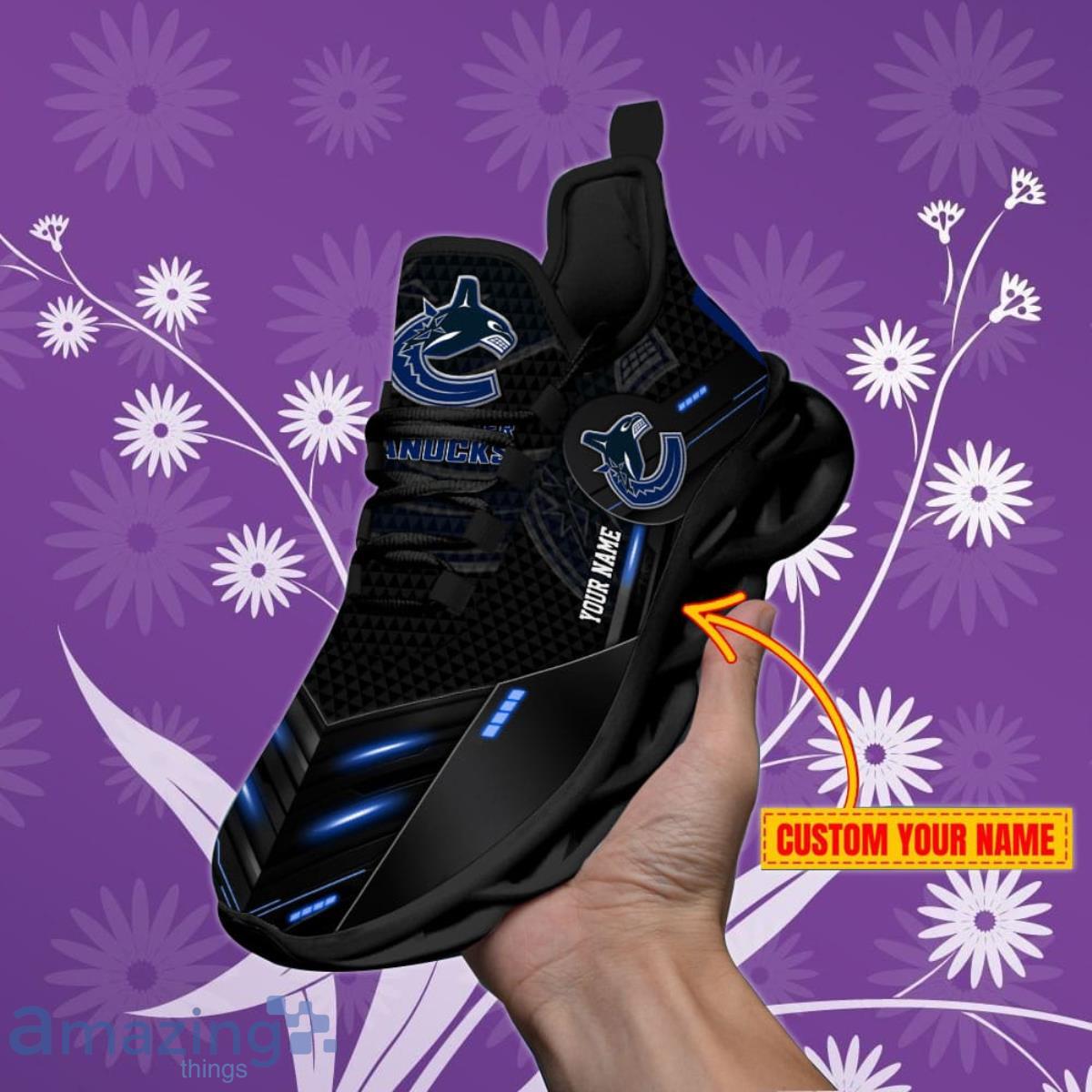 Vancouver Canucks Personalized NHL Sport Black Max Soul Shoes Style Gift For Fans Product Photo 1